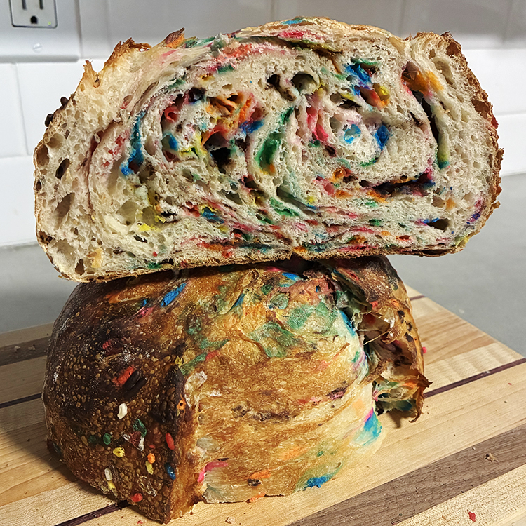 funfetti sourdough loaf