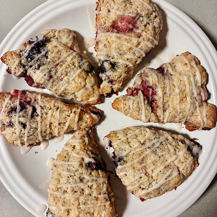 Wild berry scones