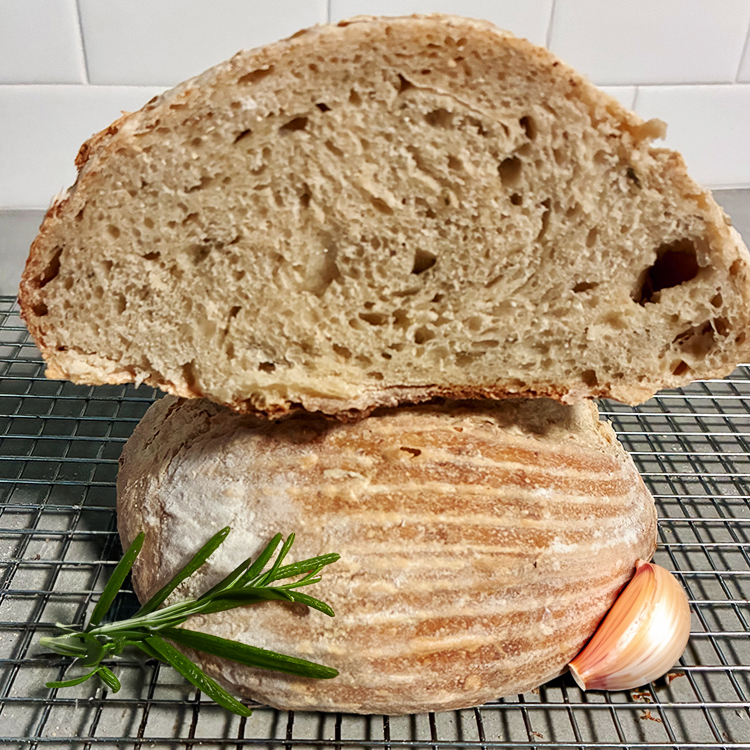 Rosemary garlic sourdough