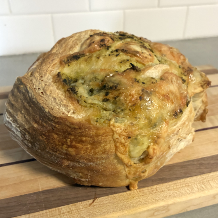 Pesto Mozzarella sourdough
