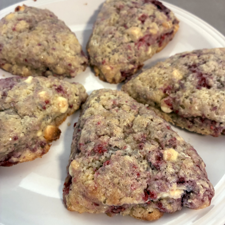 raspberry white chocolate scones